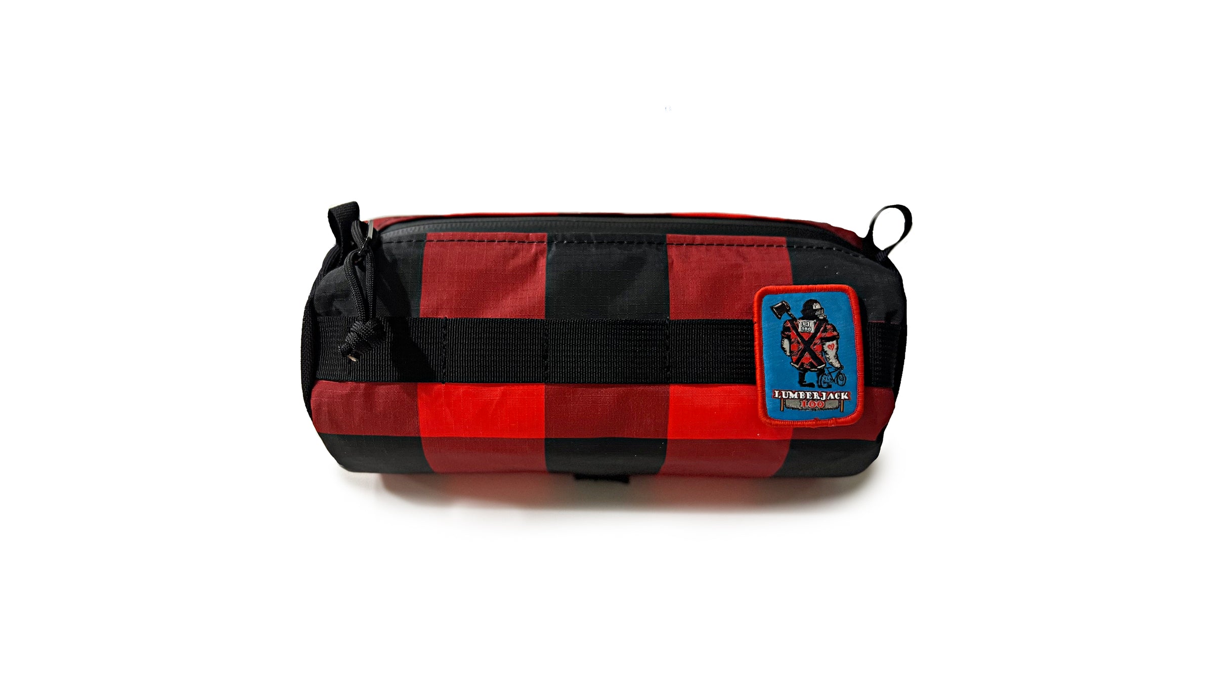 Lumberjack 100 bike race red plaid handlebar bag wonder goods