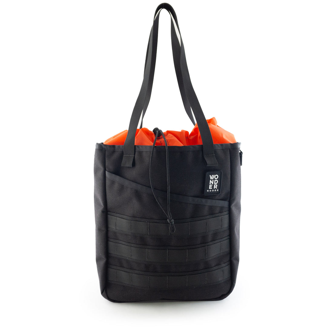 Front image of tote with top closed