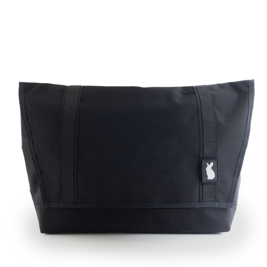 Weather Proof Bicycle Messenger Bag in black Cordura. Made by Wonder Goods. 