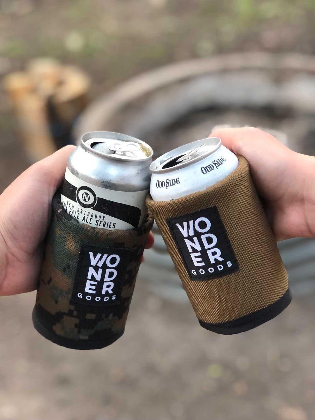 beverage koozies by wonder goods cheers Old Nation Brewing and OddSide Ales Brewing