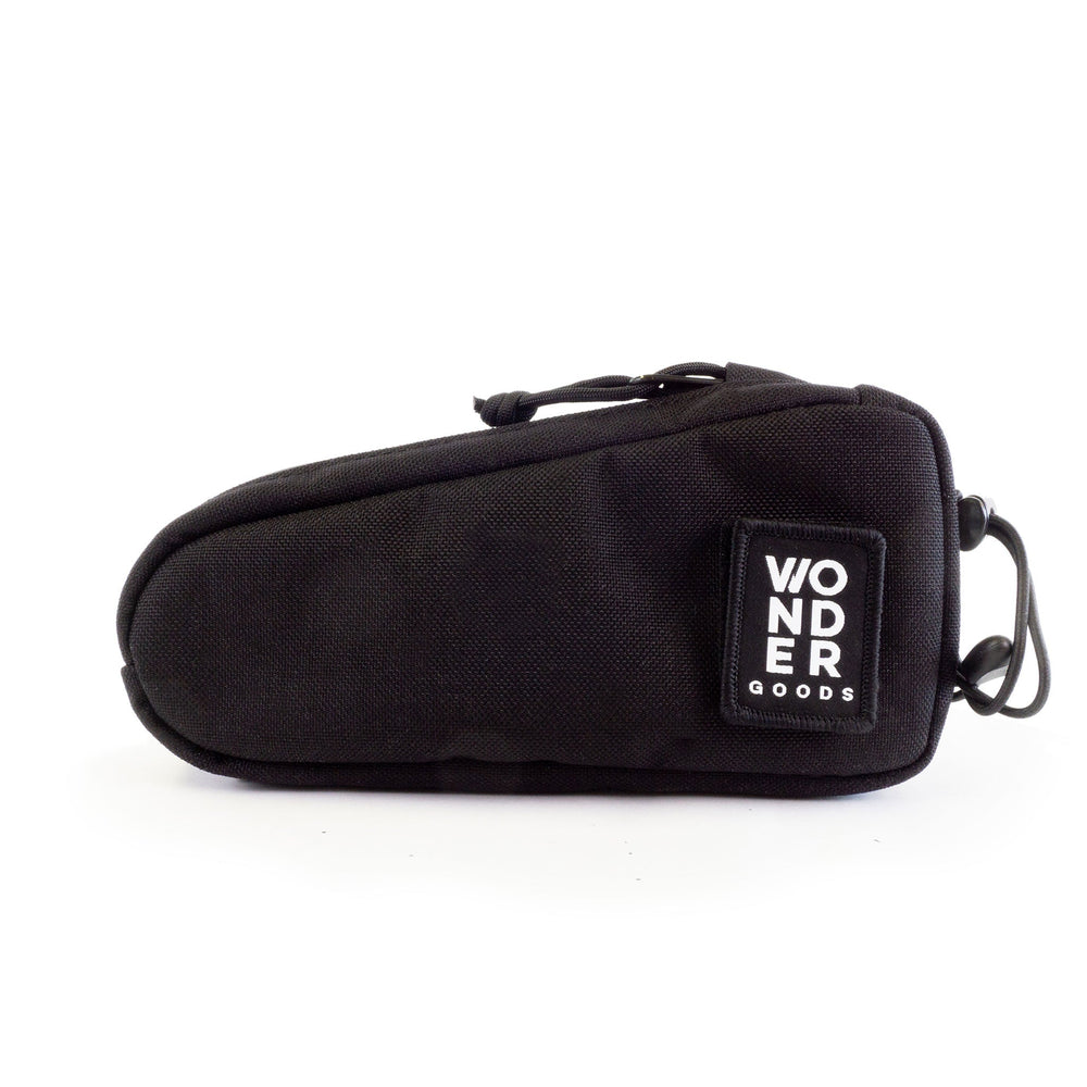 Black bicycle top tube bag by Wonder Goods