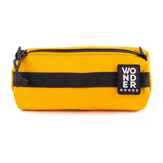 Yellow Handlebar bicycle bag, weather proof, adjustable and made in the USA 