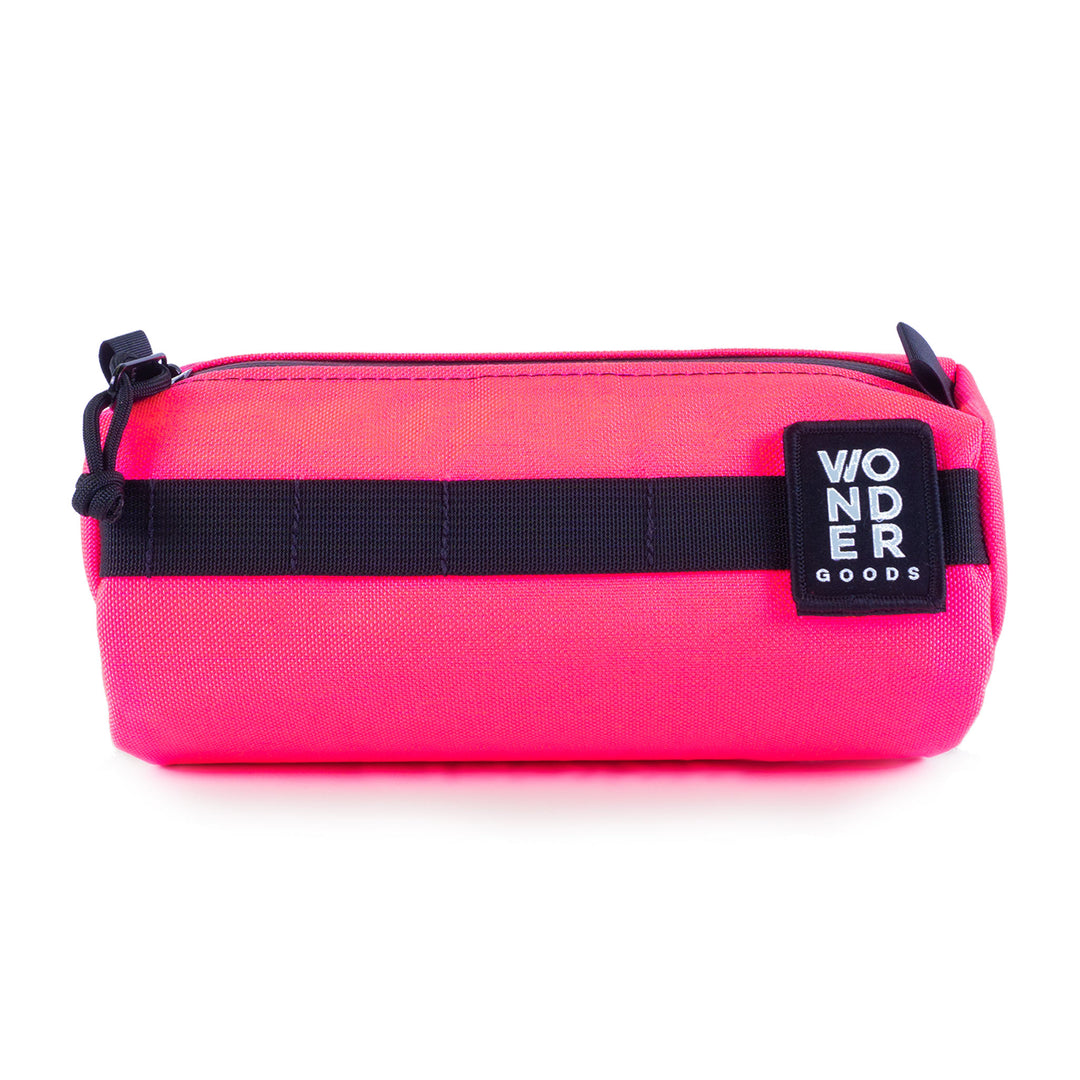 Hot Pink Handlebar bicycle bag, weather proof, adjustable and made in the USA 