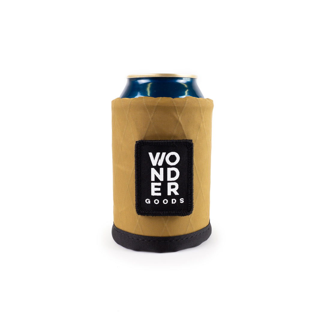 Tan XPac Wonder Goods beverage koozie